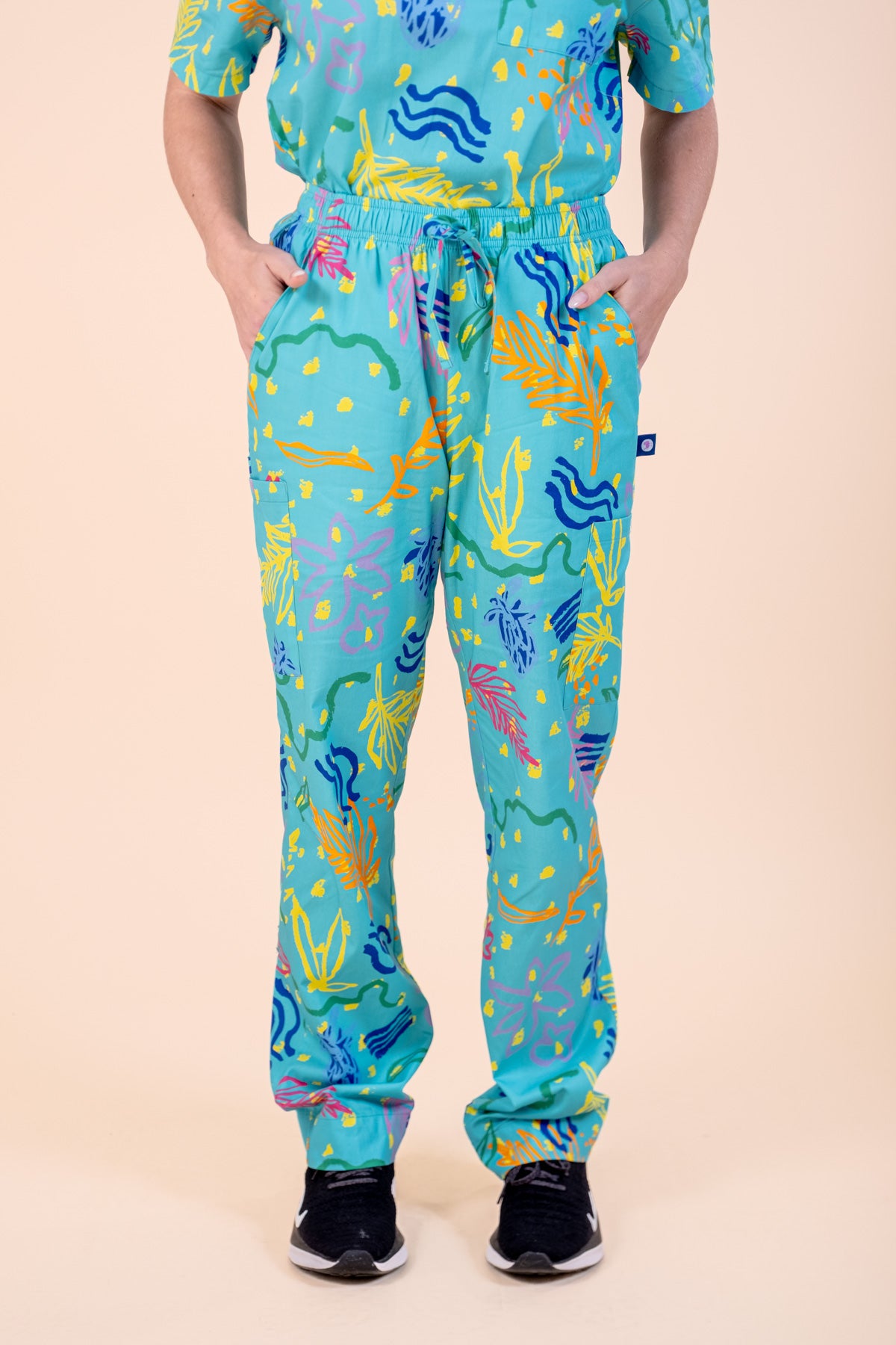 Rock Pool - Unisex Printed Scrub Pants