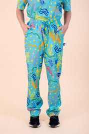 Rock Pool - Unisex Printed Scrub Pants