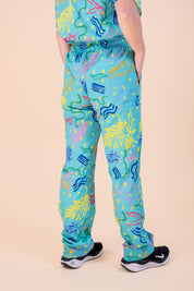 Rock Pool - Unisex Printed Scrub Pants