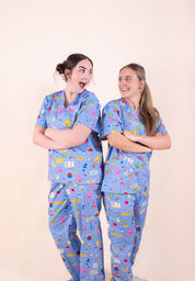 Speech Pathology  – Unisex Printed Scrub Top