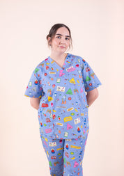 Speech Pathology  – Unisex Printed Scrub Top
