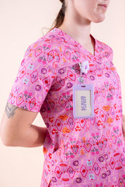 Midwifery - Womens Printed Scrub Top