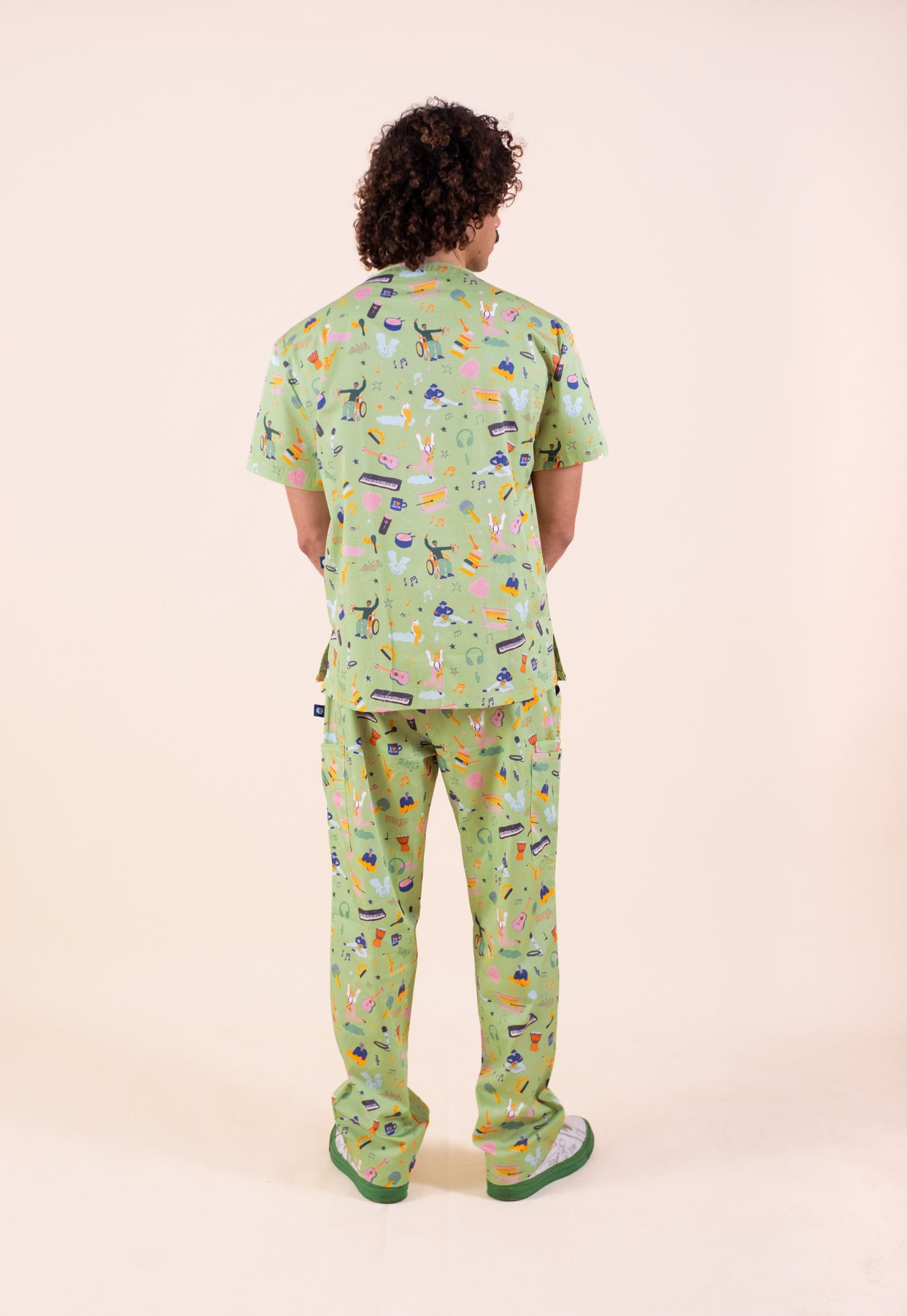 Music Therapy – Unisex Printed Scrub Top
