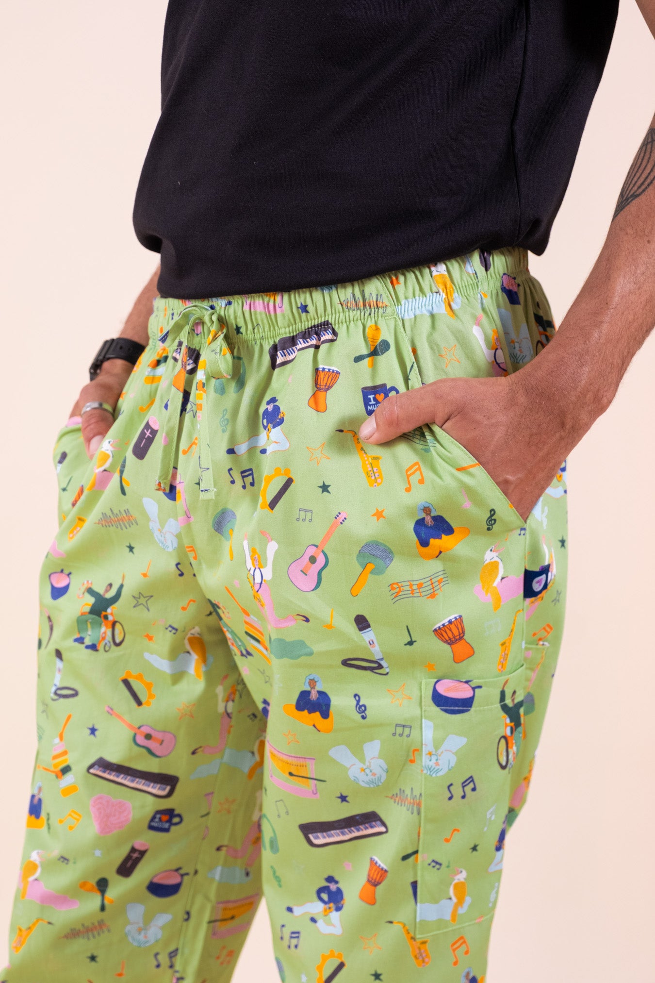 Music Therapy – Unisex Printed Scrub Pants