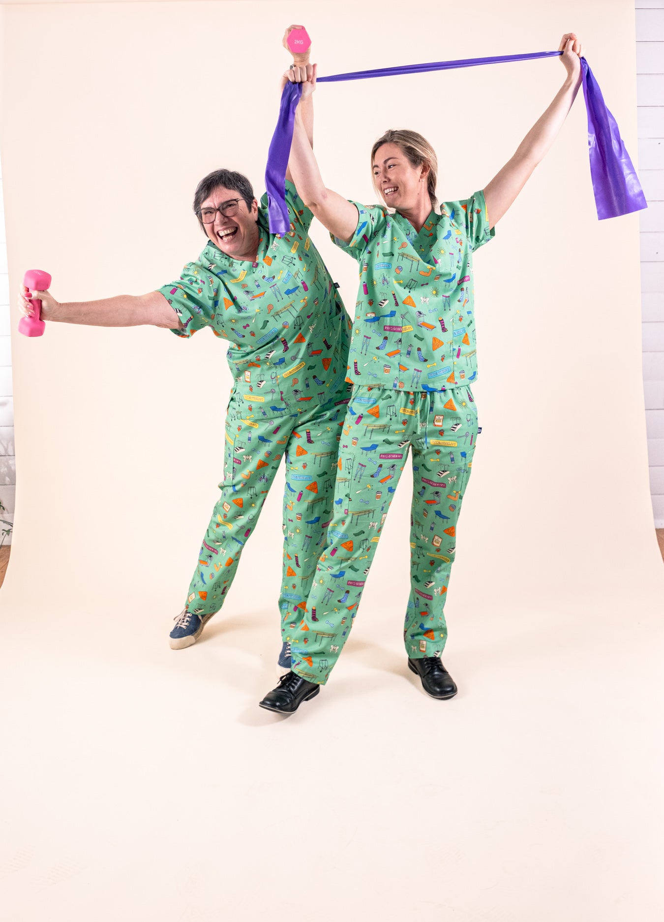 Physiotherapy – Unisex Printed Scrub Top