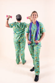 Physiotherapy – Unisex Printed Scrub Top