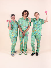 Physiotherapy – Unisex Printed Scrub Top