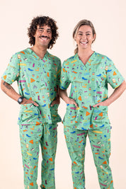 Physiotherapy – Unisex Printed Scrub Top