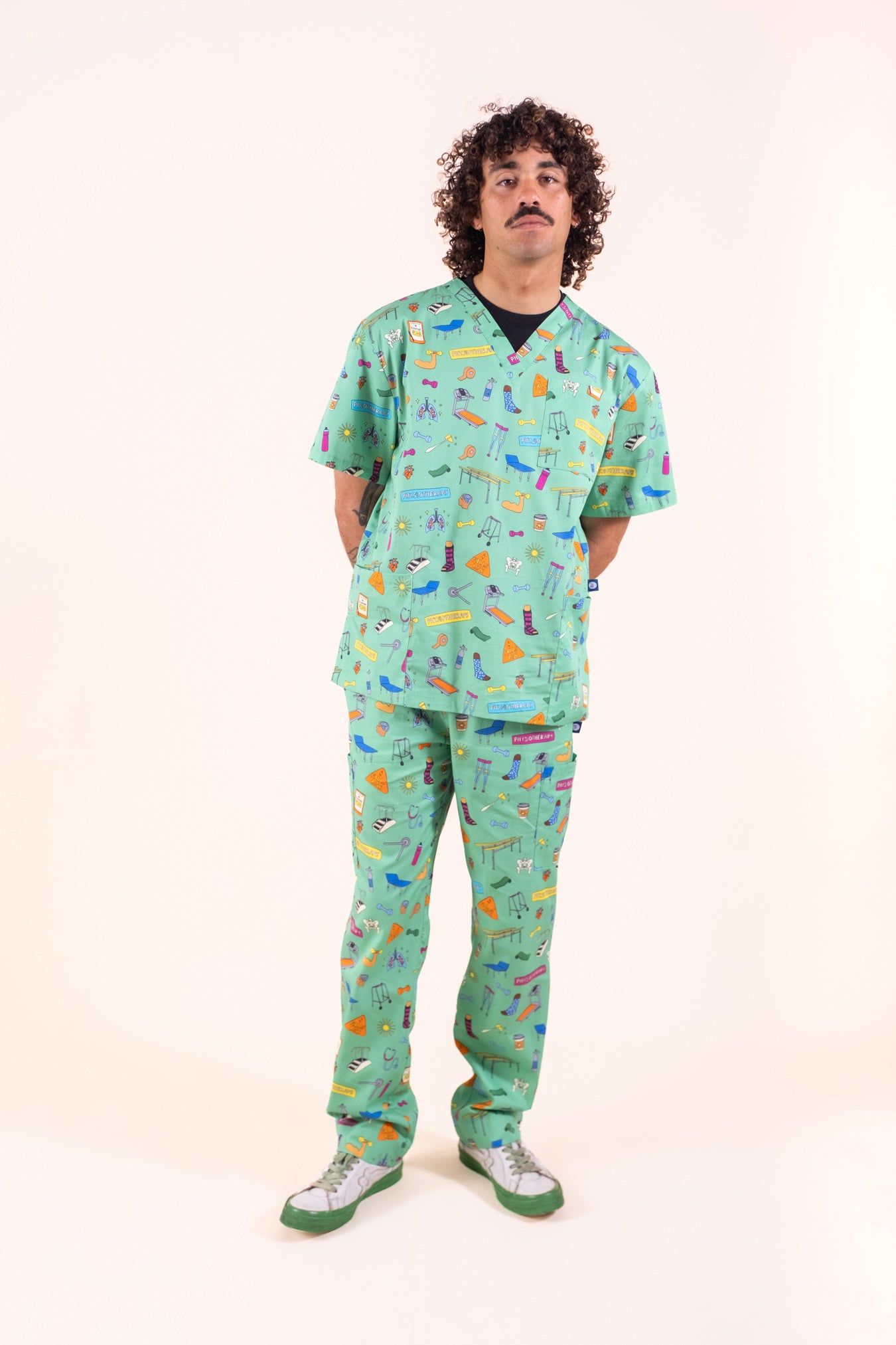 Physiotherapy – Unisex Printed Scrub Top