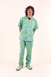 Physiotherapy – Unisex Printed Scrub Top