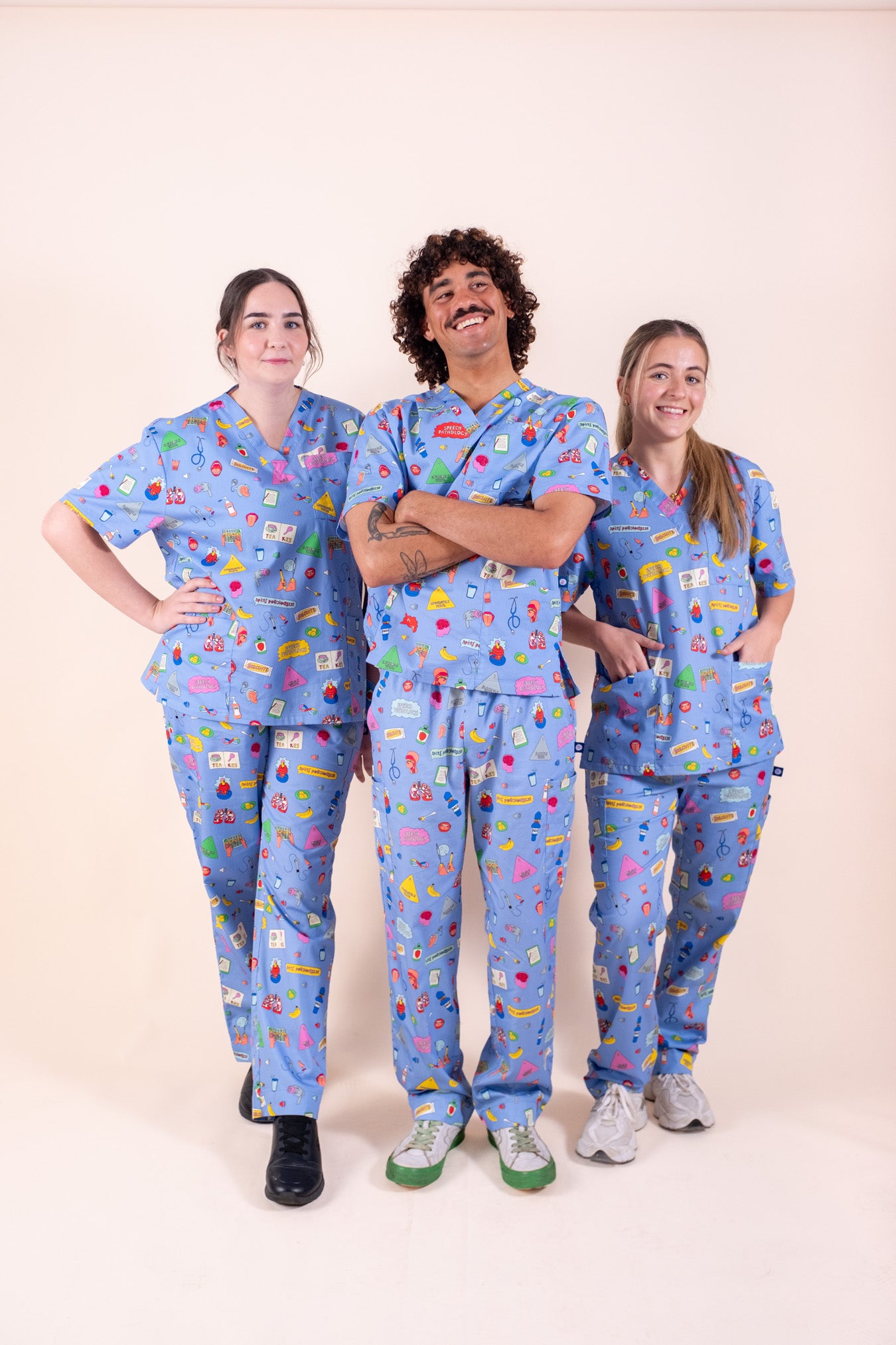 Speech Pathology  – Unisex Printed Scrub Top
