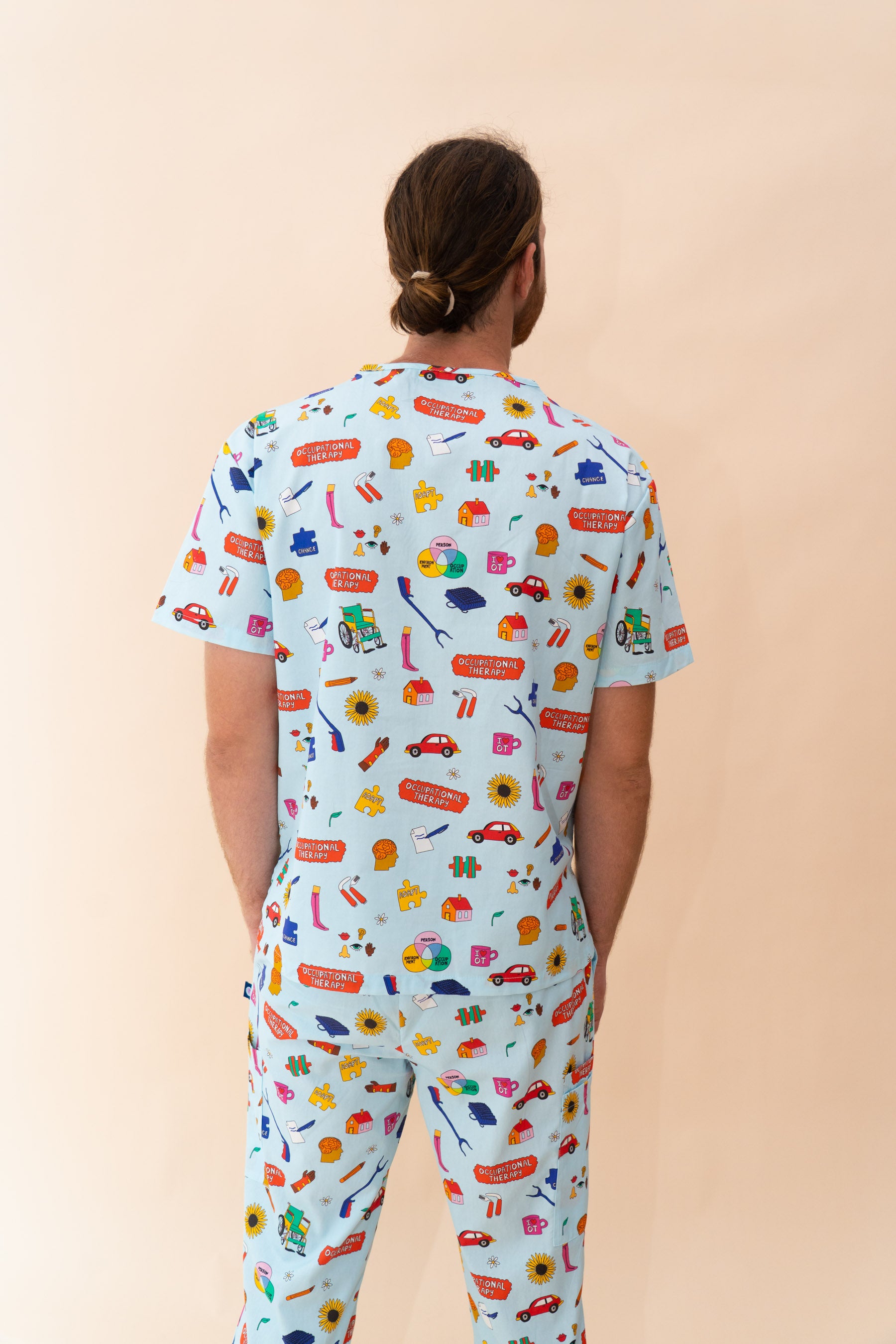 Occupational Therapist - Unisex Printed Scrub Top