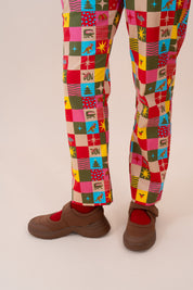 Christmas Checkers - Women's Printed Scrub Pants