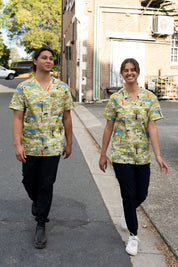 On The Farm - Unisex Printed Scrub Top