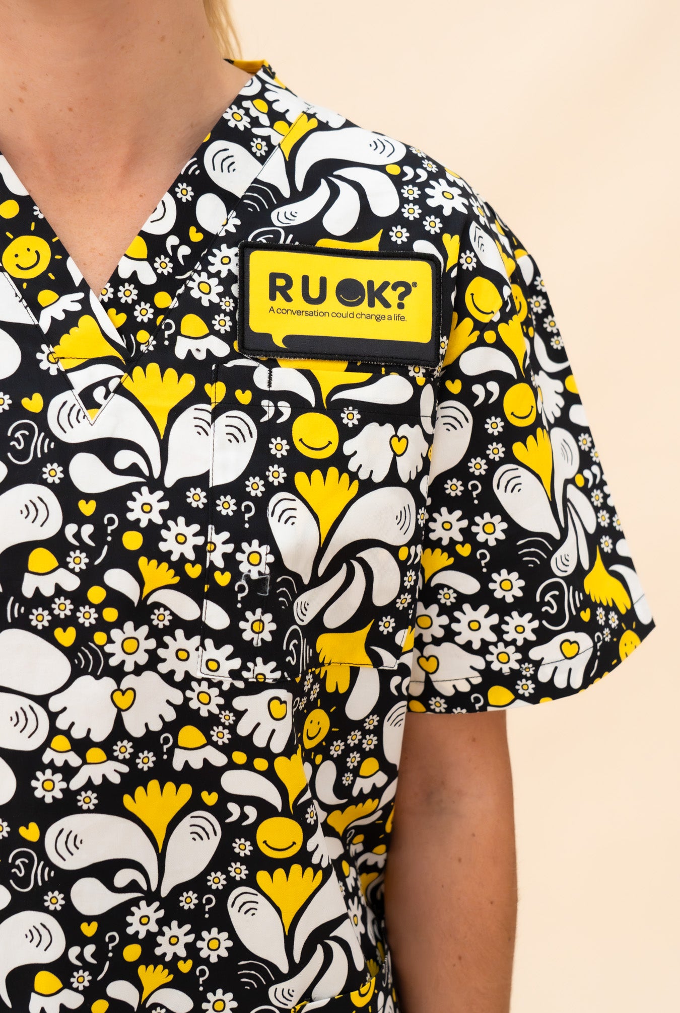Pre-Order RU OK?– Unisex Printed Scrub Top