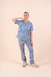 Chrissy Day - Women's Premium Printed Scrub Top