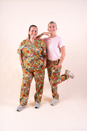 Tropical Splendour – Unisex Printed Scrub Pants