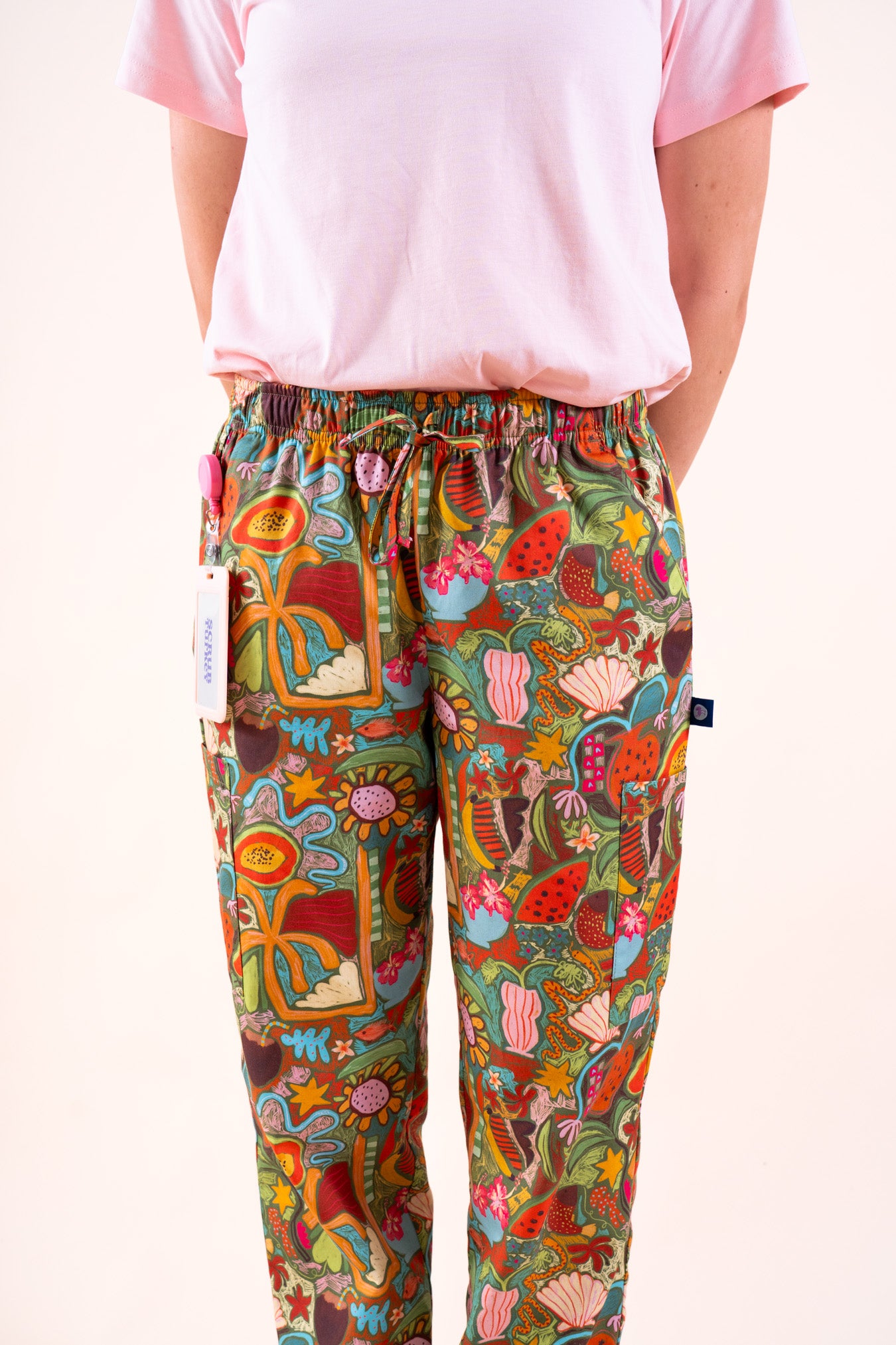 Tropical Splendour – Unisex Printed Scrub Pants
