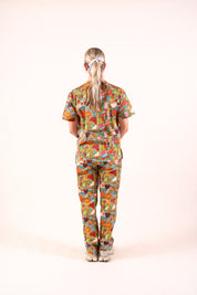 Tropical Splendour – Unisex Printed Scrub Top