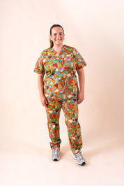 Tropical Splendour - Women's Premium Printed Scrub Top