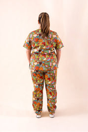 Tropical Splendour - Women's Premium Printed Scrub Top