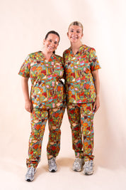 Tropical Splendour - Women's Premium Printed Scrub Pants
