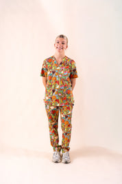 Tropical Splendour - Women's Premium Printed Scrub Top