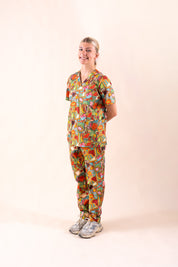Tropical Splendour - Women's Premium Printed Scrub Top