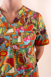 Tropical Splendour - Women's Premium Printed Scrub Top
