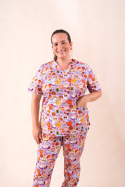 Sweet Treats - Women's Premium Printed Scrub Top