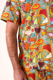 Tropical Splendour – Unisex Printed Scrub Top