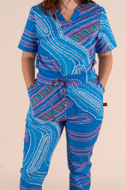 Birthing Site - Women's Premium Printed Scrub Pants