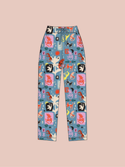 Dogs & Cats in Boots - Unisex Printed Scrub Pants