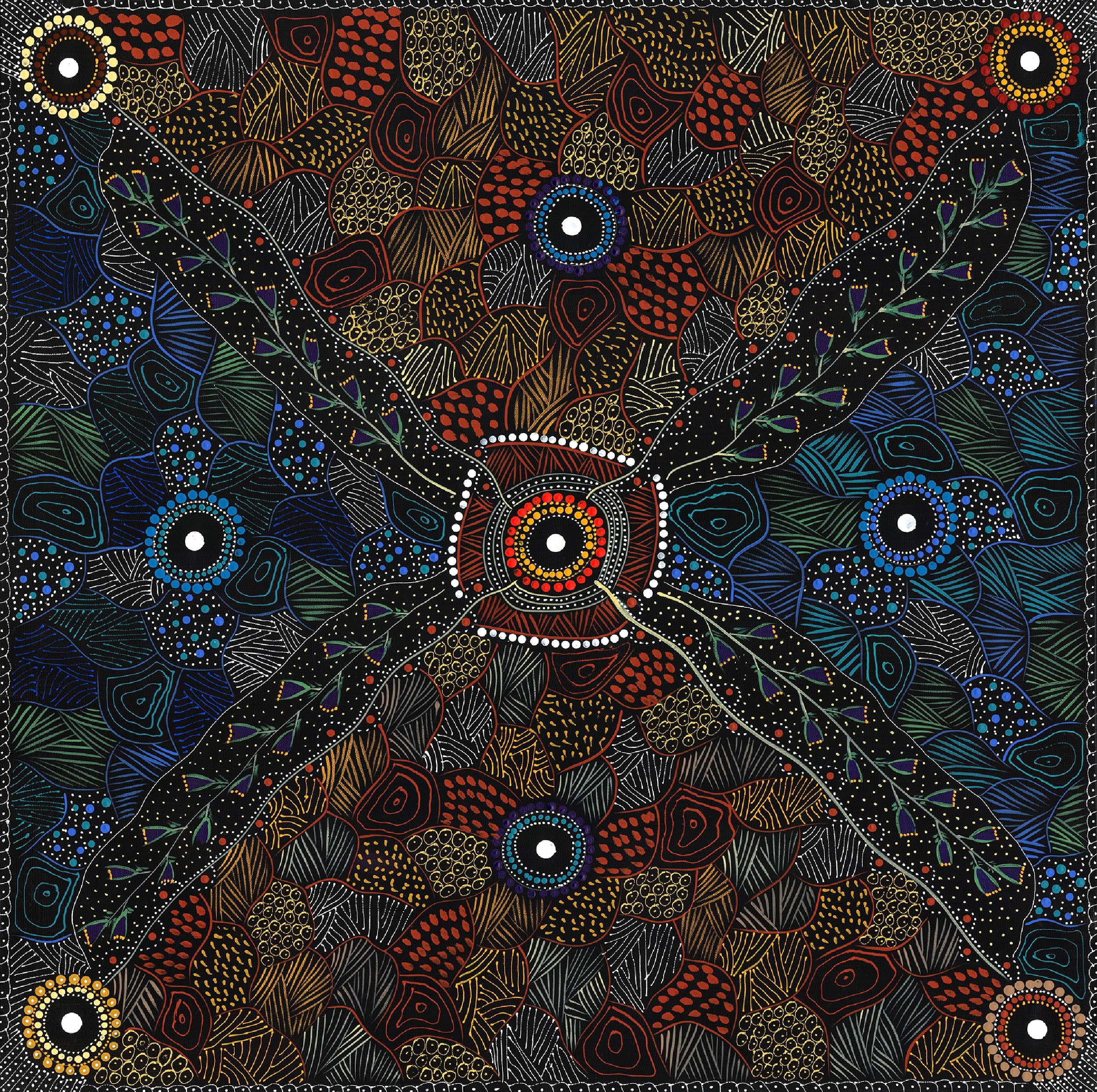 Wollumbin - Unisex Printed Scrub Top