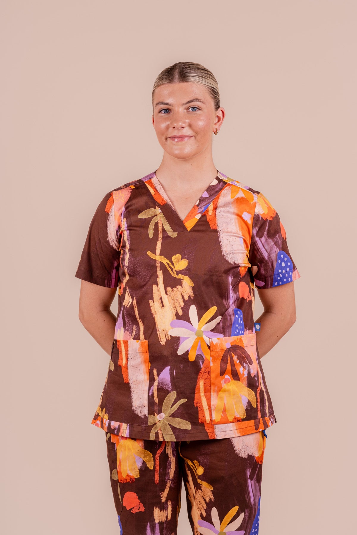 Picnic - Women's Printed Scrub Top