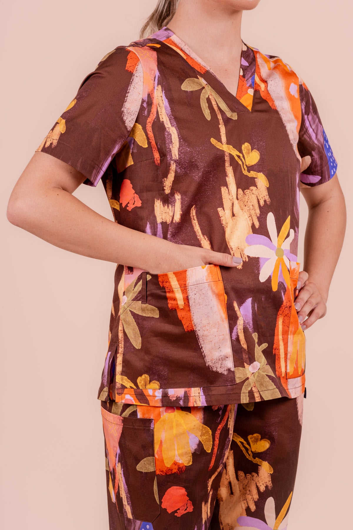 Picnic - Women's Printed Scrub Top
