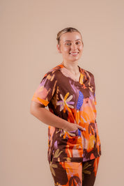 Picnic - Women's Printed Scrub Top