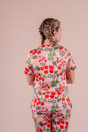 Fruit Field - Women's Printed Scrub Top