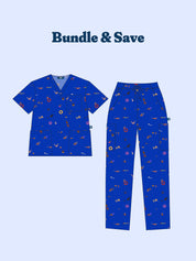 Summer Swims - Unisex Printed Scrub Pants