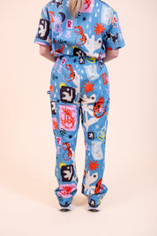 Dogs & Cats in Boots - Unisex Printed Scrub Pants