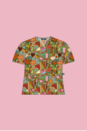 Tropical Splendour - Women's Premium Printed Scrub Top