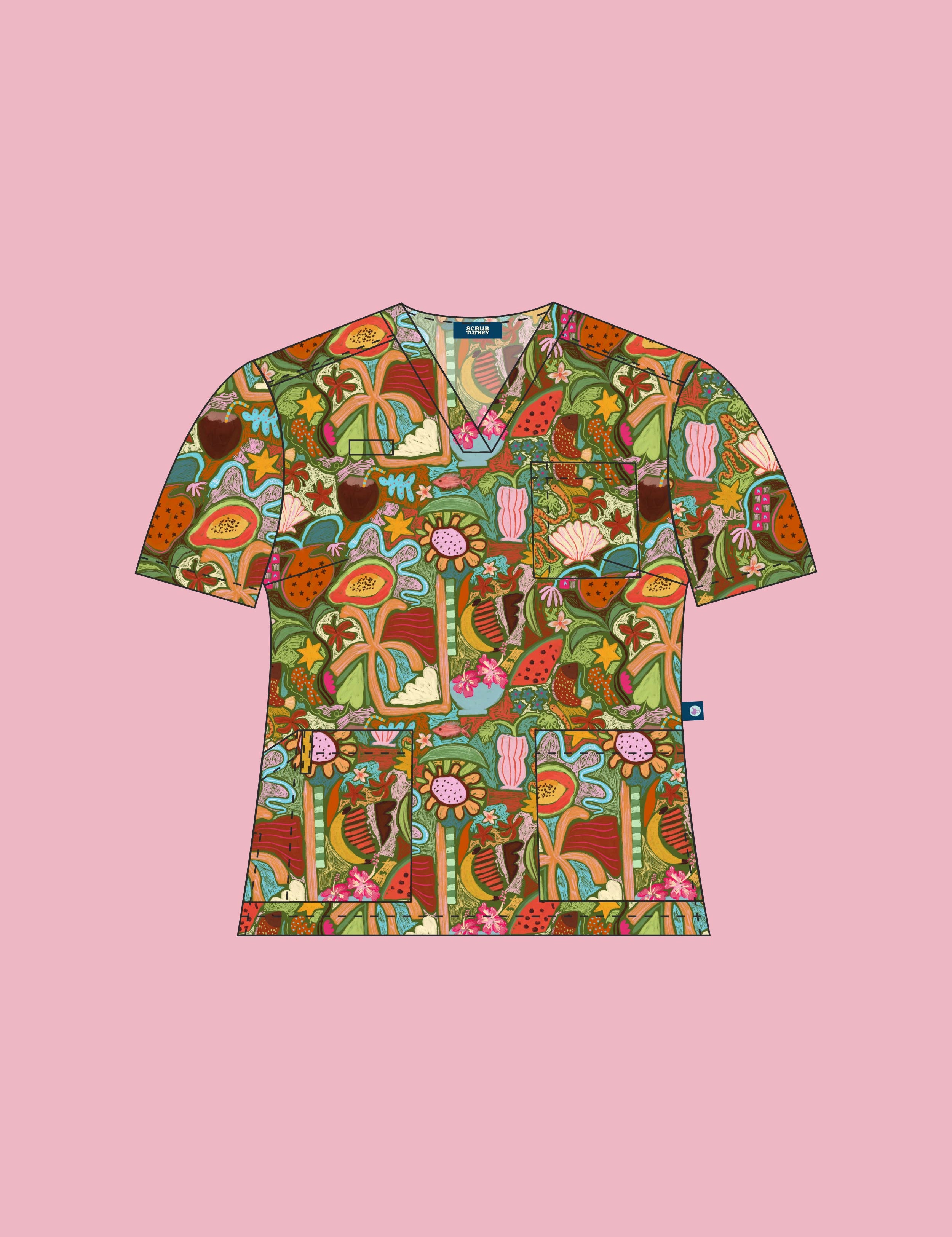 Tropical-Splendour-Scrub-Turkey-Scrubs-Style-Drawings-Unisex_and_womens-01.jpg