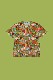 Tropical Splendour – Unisex Printed Scrub Top