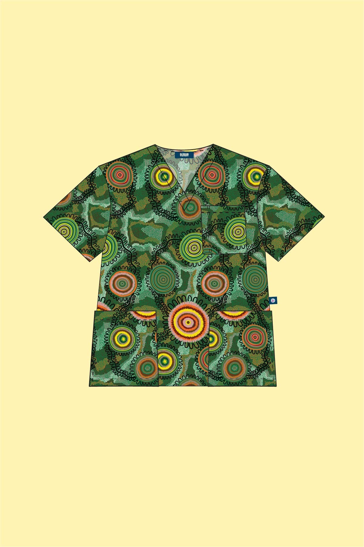 Pre-Order Birthing Grounds - Unisex Printed Scrub Top