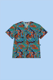 Pre-Order Five Islands - Unisex Printed Scrub Top