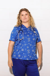 Bloomin' Aussies Opal - Women's Printed Scrub Top