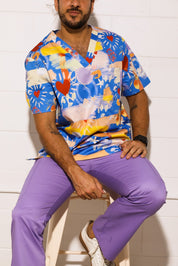 Aussie Xmas Party - Unisex Printed Scrub Top