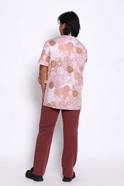 Seaside Healing Blush - Unisex Printed Scrub Top