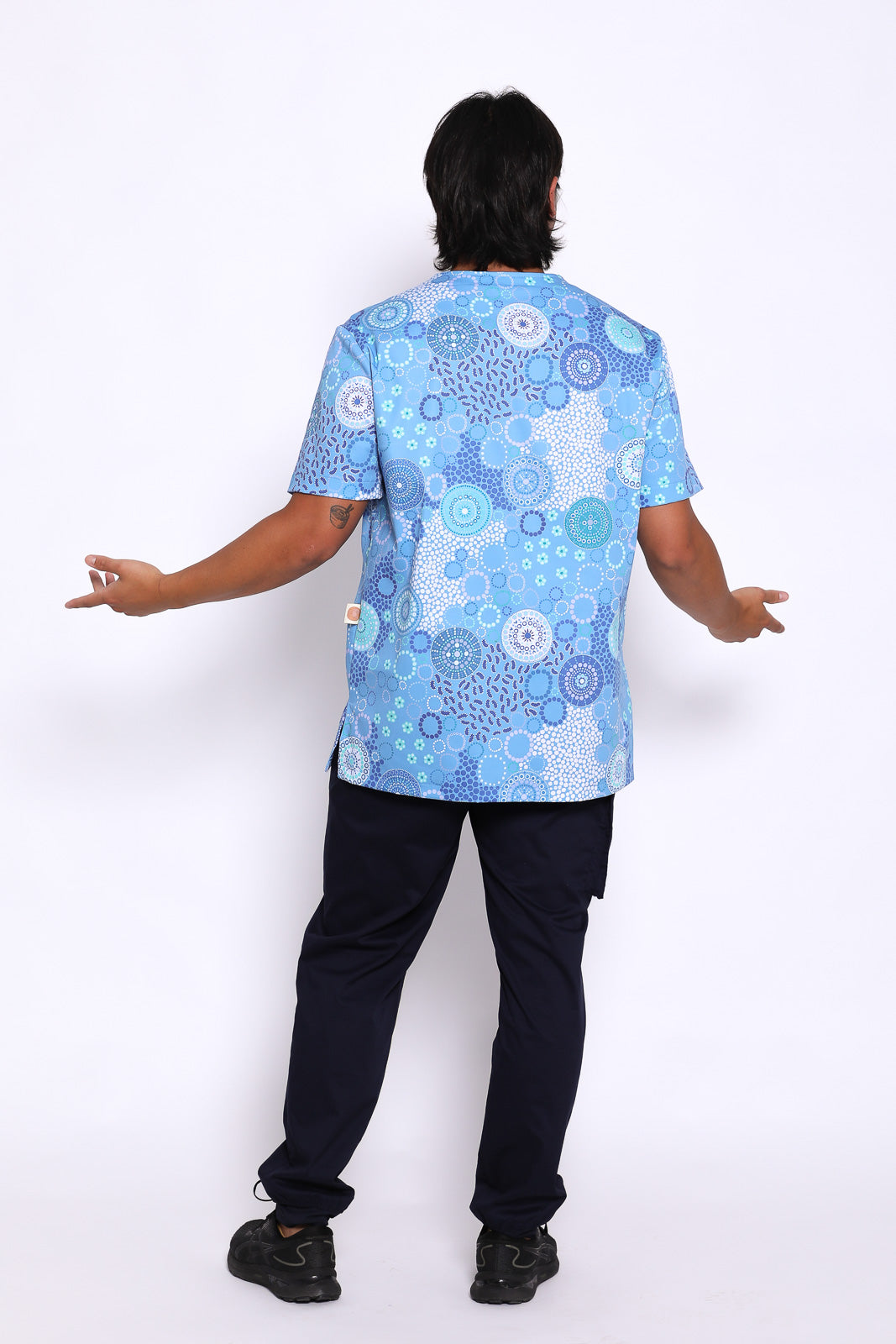 Seaside Healing Blue - Unisex Printed Scrub Top