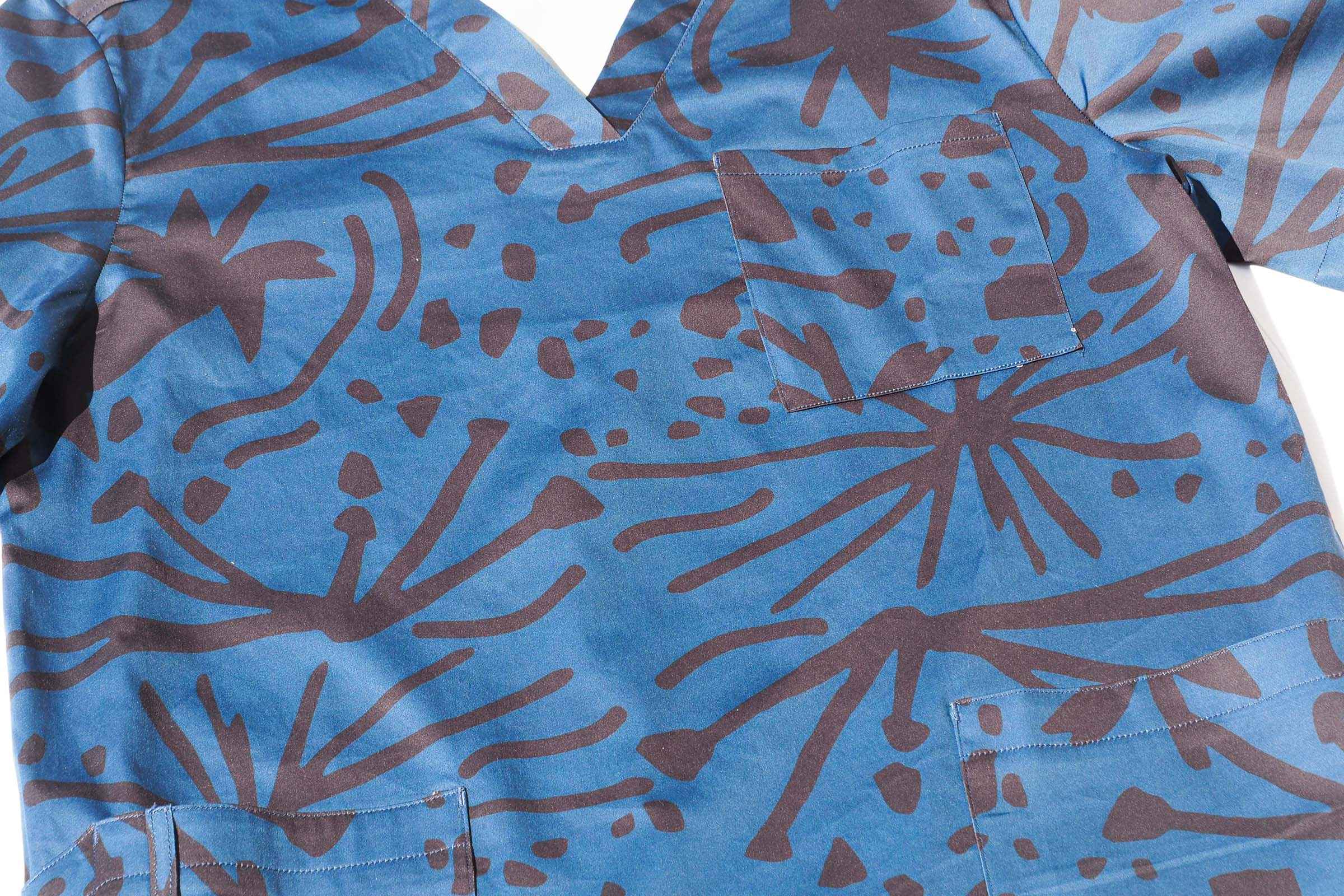 Midnight Bush - Unisex Printed Scrub Top